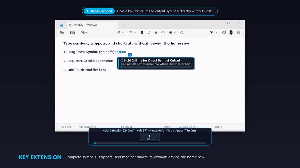 fjFlow Hold Symbols, Sequence Combos & Modifier Lock Live Demo