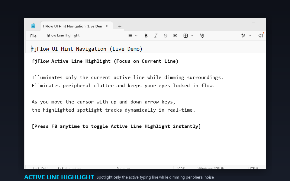 Line Highlight In Action